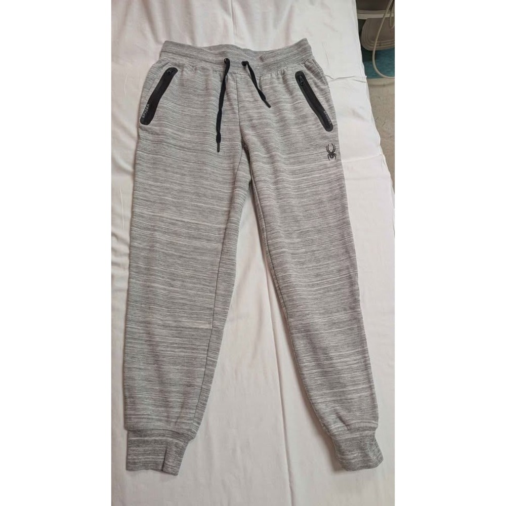 Spyder Active Men's Jogger Sweatpants Gray Zip Pocket Athleisure Medium